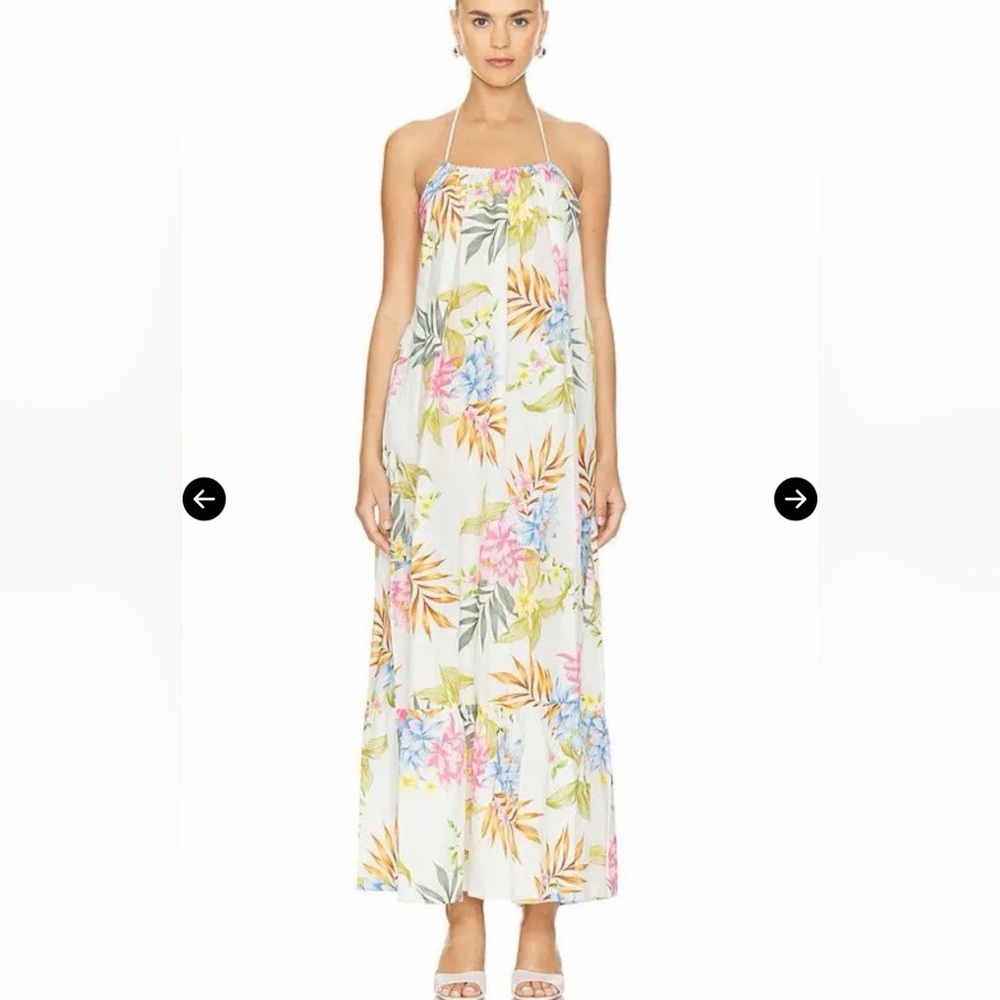 Vitamin A Floral Swimwear with Pink and Yellow Accents